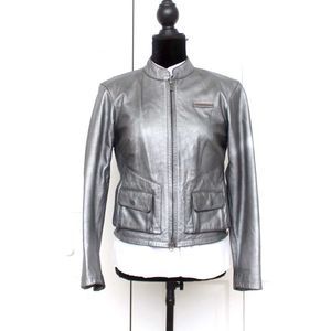 wms HARLEY DAVIDSON leather jacket Grey size XS mint